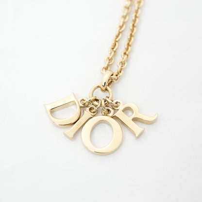 CHRISTIAN DIOR Logo Rose Gold Necklace