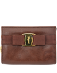 SALVATORE FERRAGAMO Salvatore Gancini Leather Pouch