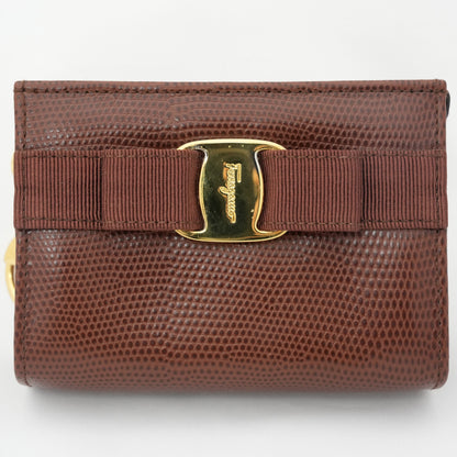 SALVATORE FERRAGAMO Salvatore Gancini Leather Pouch