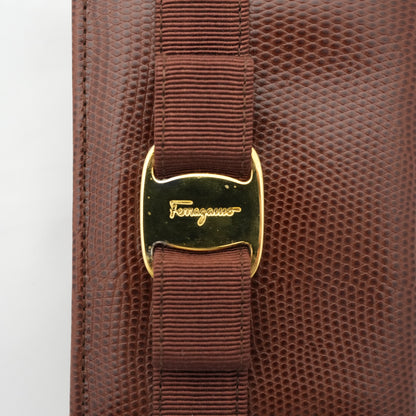 SALVATORE FERRAGAMO Salvatore Gancini Leather Pouch