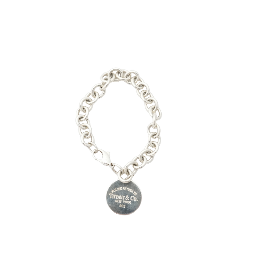 TIFFANY & CO. Returnt to Tiffany Round Tag Bracelet Silver 34.9g