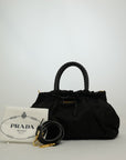 PRADA Nylon Ribbon Motif Handbag/Shoulder Bag 2-Way