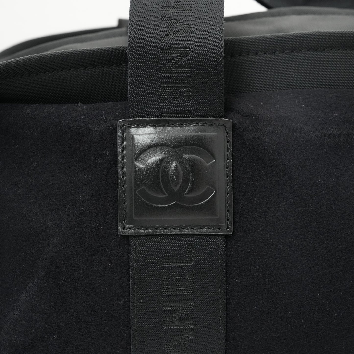 CHANEL 2004-2005 Sports Nylon Leather Bostonbag/Hangbag