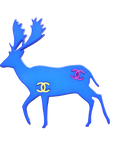 CHANEL Deer Motif Coco Mark Brooch