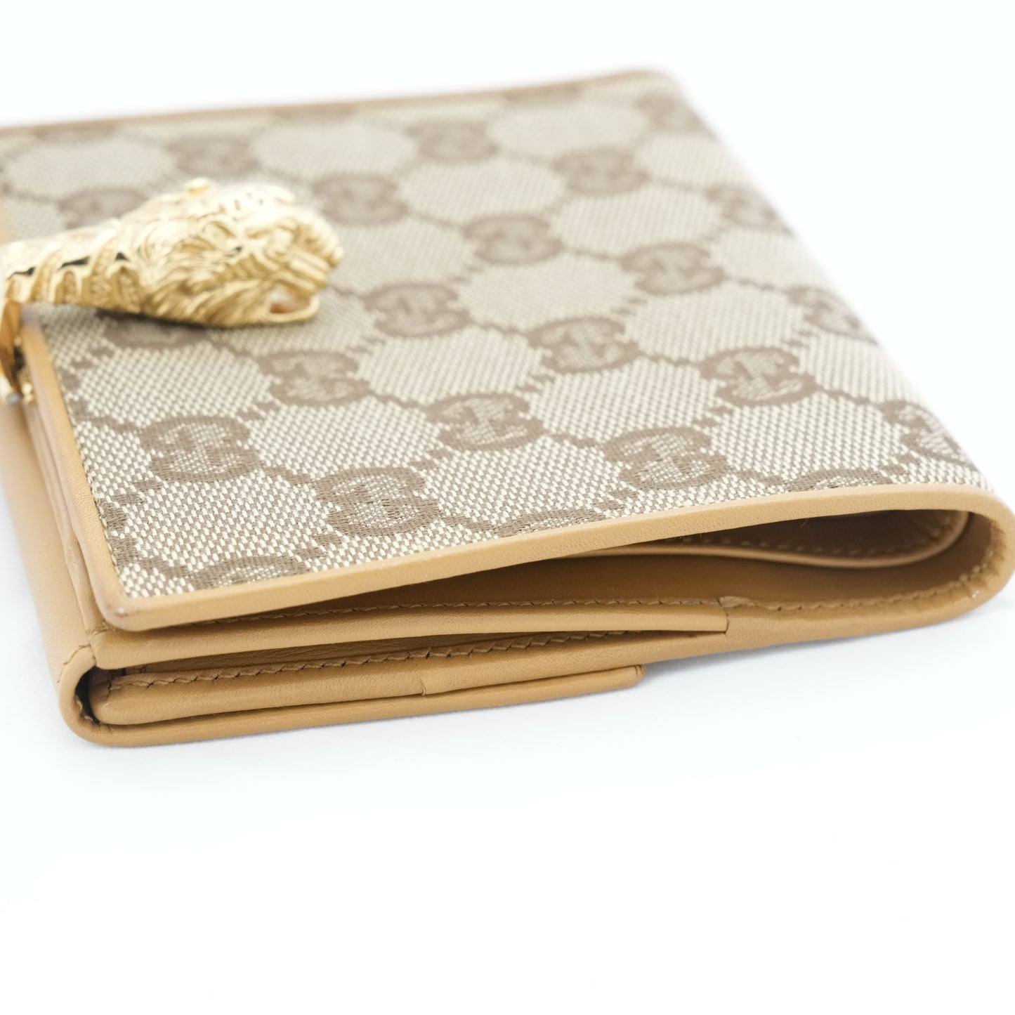 GUCCI GG Canvas Leather Folding Wallet