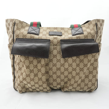 GUCCI  GG Canvas Sherry Line 161836 Tote Bag/Handbag