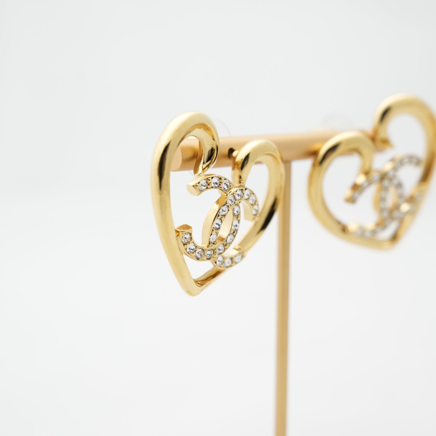 CHANEL GP Gold Coco Mark Earring