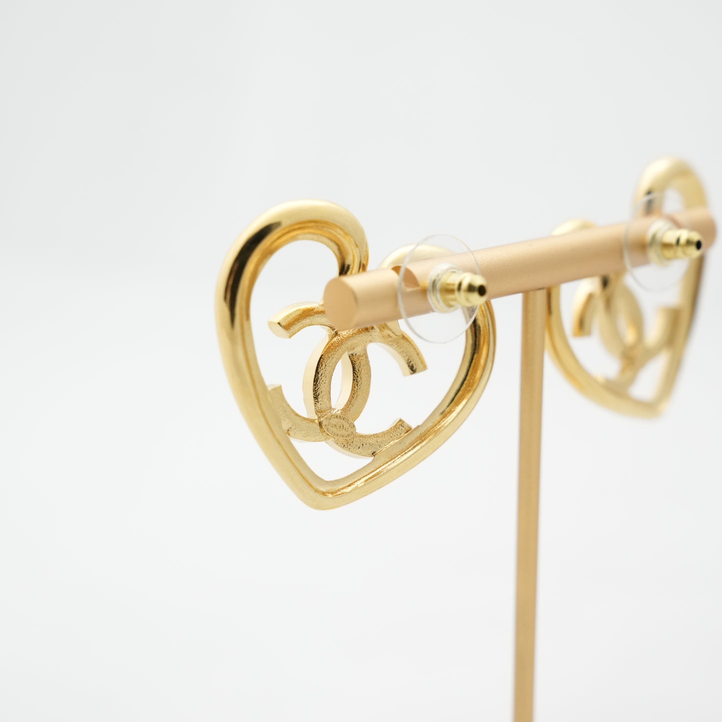 CHANEL GP Gold Coco Mark Earring