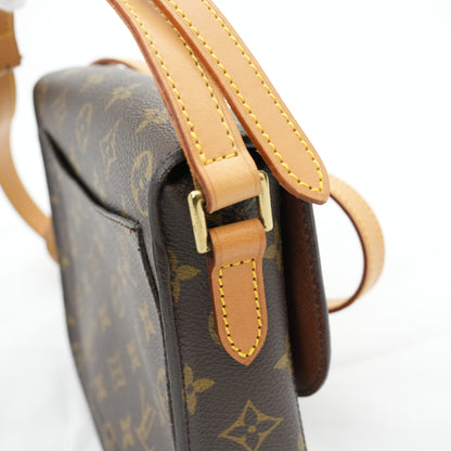 LOUIS VUITTON Monogram Sac Cuir PM Shoulder Bag M51244