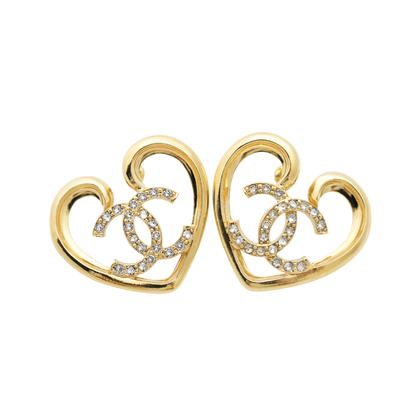 CHANEL GP Gold Coco Mark Earring