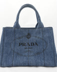 PRADA Canvas Denim Tote Bag/Handbag