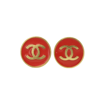 CHANEL 2001 Button Round Earring