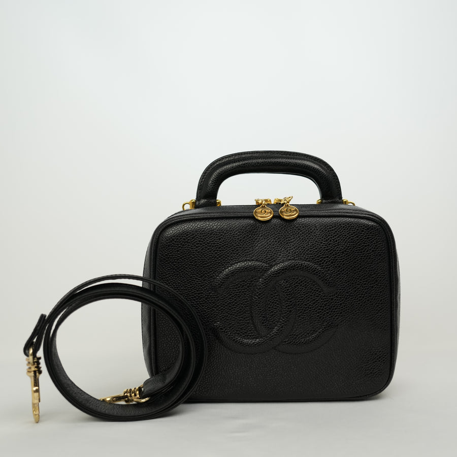 CHANEL 1996-1997 Vanity Handbag/Shoulder Bag 2-Way