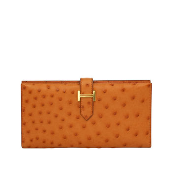 HERMES Ostrich Birkin Long Wallet