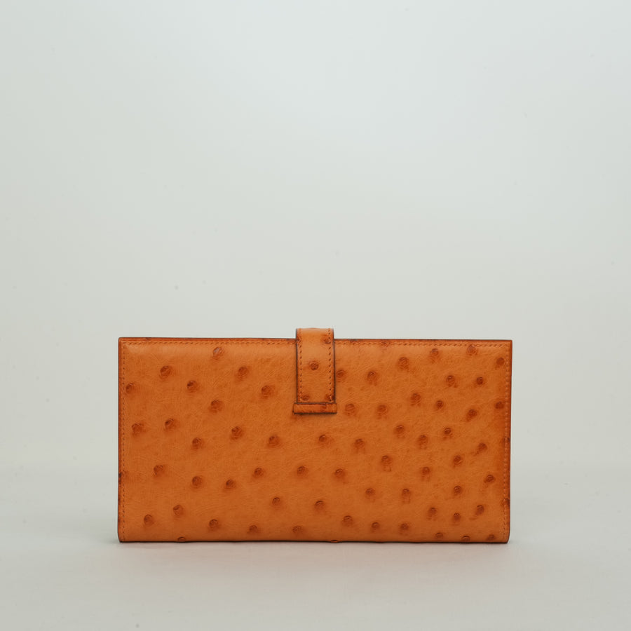 HERMES Ostrich Birkin Long Wallet