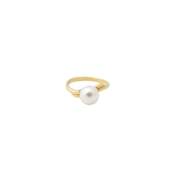 TASAKI K18 Pearl 7.70mm (Side Stones: Diamond 0.01) 2.8g  Ring