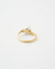 TASAKI K18 Pearl 7.70mm (Side Stones: Diamond 0.01) 2.8g  Ring