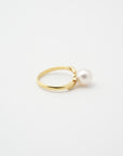 TASAKI K18 Pearl 7.70mm (Side Stones: Diamond 0.01) 2.8g  Ring