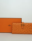 HERMES Ostrich Birkin Long Wallet