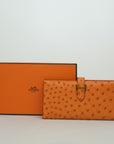 HERMES Ostrich Birkin Long Wallet