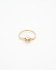 TASAKI Ribbon Pearl with Diamond Side Stones Ring