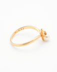 TASAKI Ribbon Pearl with Diamond Side Stones Ring