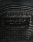 CHANEL Leather BLACK SILVER  Shoulder Bag