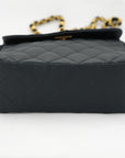 CHANEL 1986-1988 Matelassé Satin Shoulder Bag