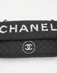 CHANEL 2006-2008 Matelassé Chain Nylon Shoulder Bag