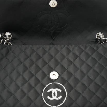 CHANEL 2006-2008 Matelassé Chain Nylon Shoulder Bag