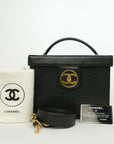 CHANEL 1991-1994 Caviar Skin Turn Lock Handbag/Shoulder Bag 2Way