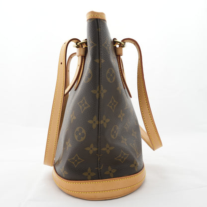 LOUIS VUITTON Monogram Petit Bucket Shoulder Bag M42238