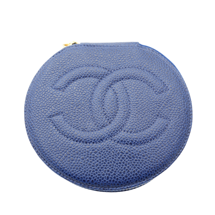 CHANEL 1994-1996 Pouch Jewelry Case in Grained Calfskin