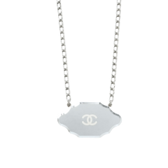 CHANEL Mirror Plate Coco Mark Necklace