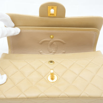 CHANEL 1997-1999 Lambskin Classic Matelassé Double Flap Shoulder Bag