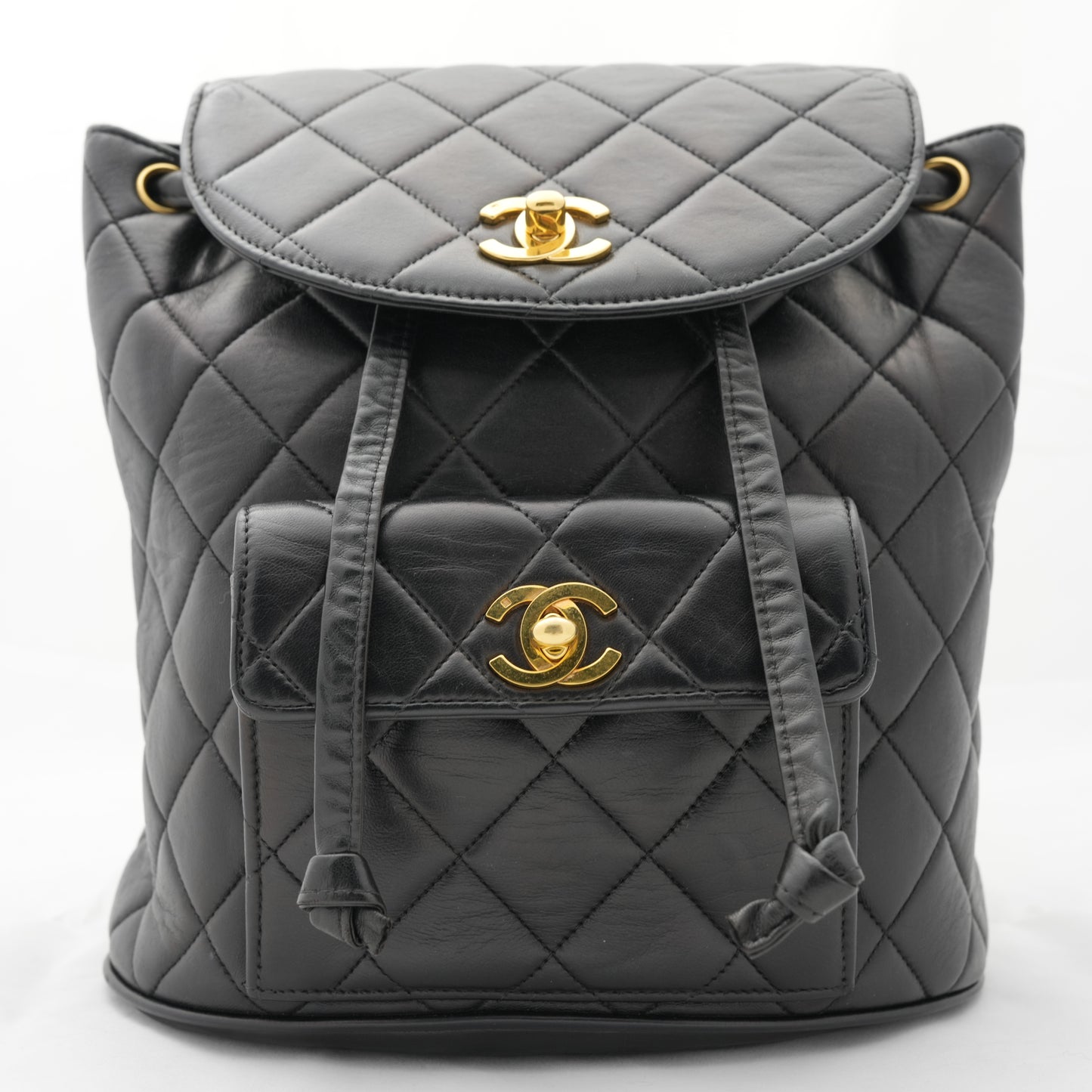 CHANEL 1994-1996 Matelassé Rucksack with Emblem  Backpack