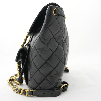 CHANEL 1994-1996 Matelassé Rucksack with Emblem  Backpack