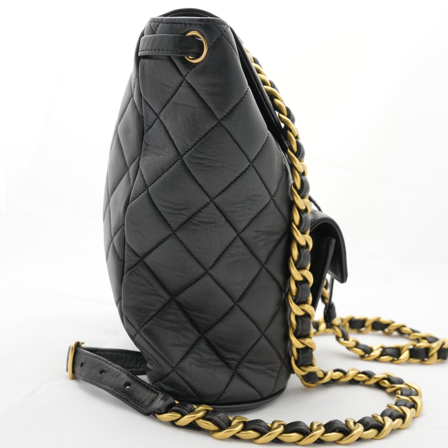 CHANEL 1994-1996 Matelassé Rucksack with Emblem  Backpack