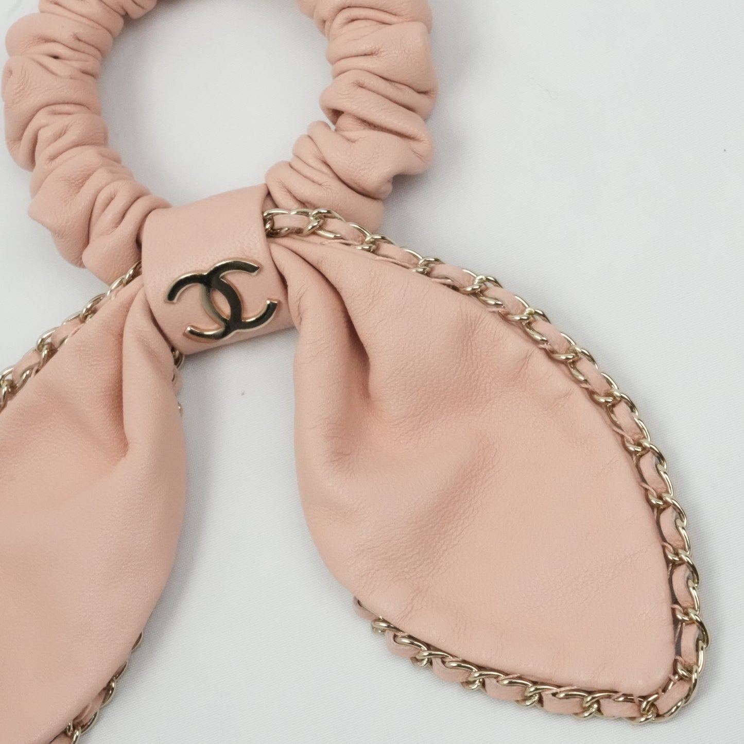 CHANEL  Leather Hair Scrunchie