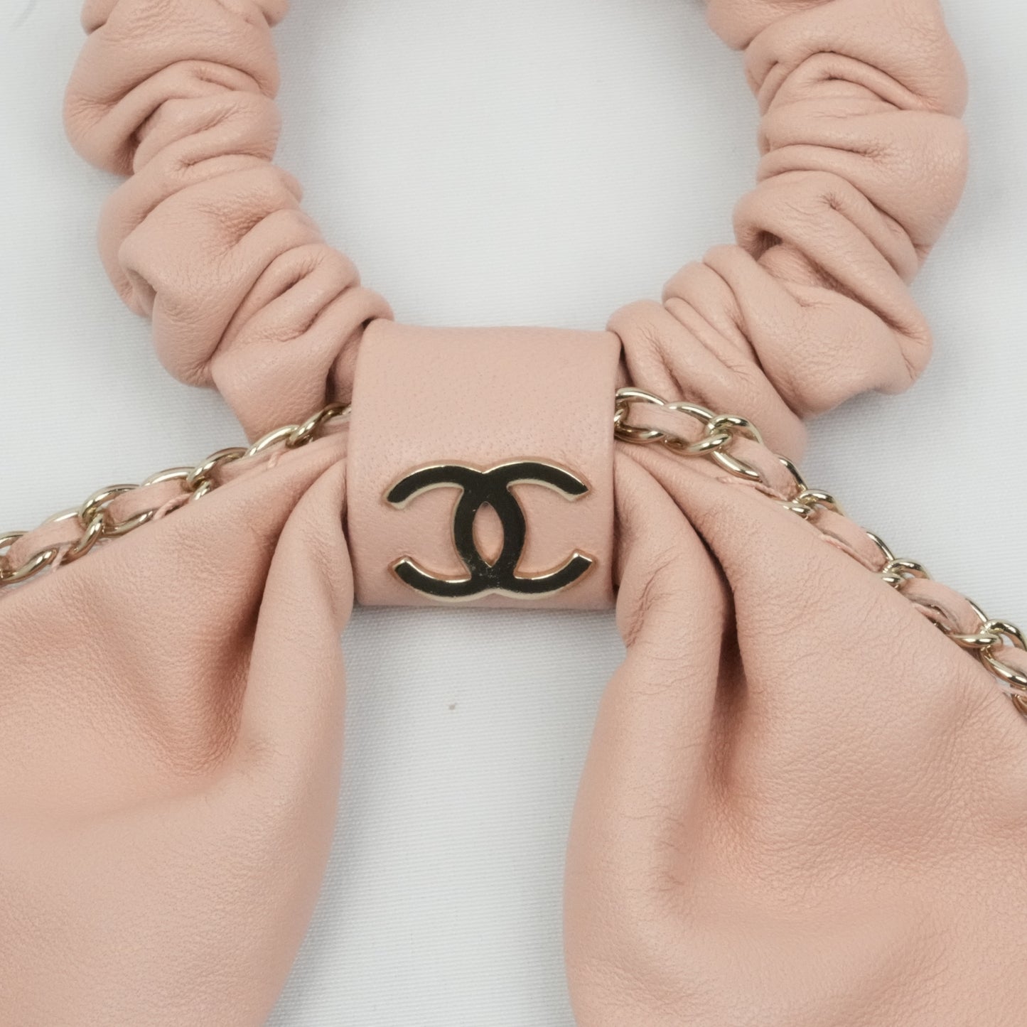 CHANEL  Leather Hair Scrunchie