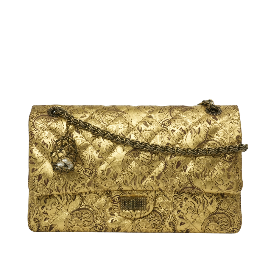 CHANEL 2008-2009 Gold Hardware Shoulder Bag