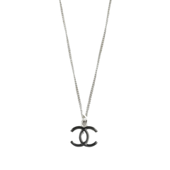 CHANEL 2007 Coco Mark Plate Necklace