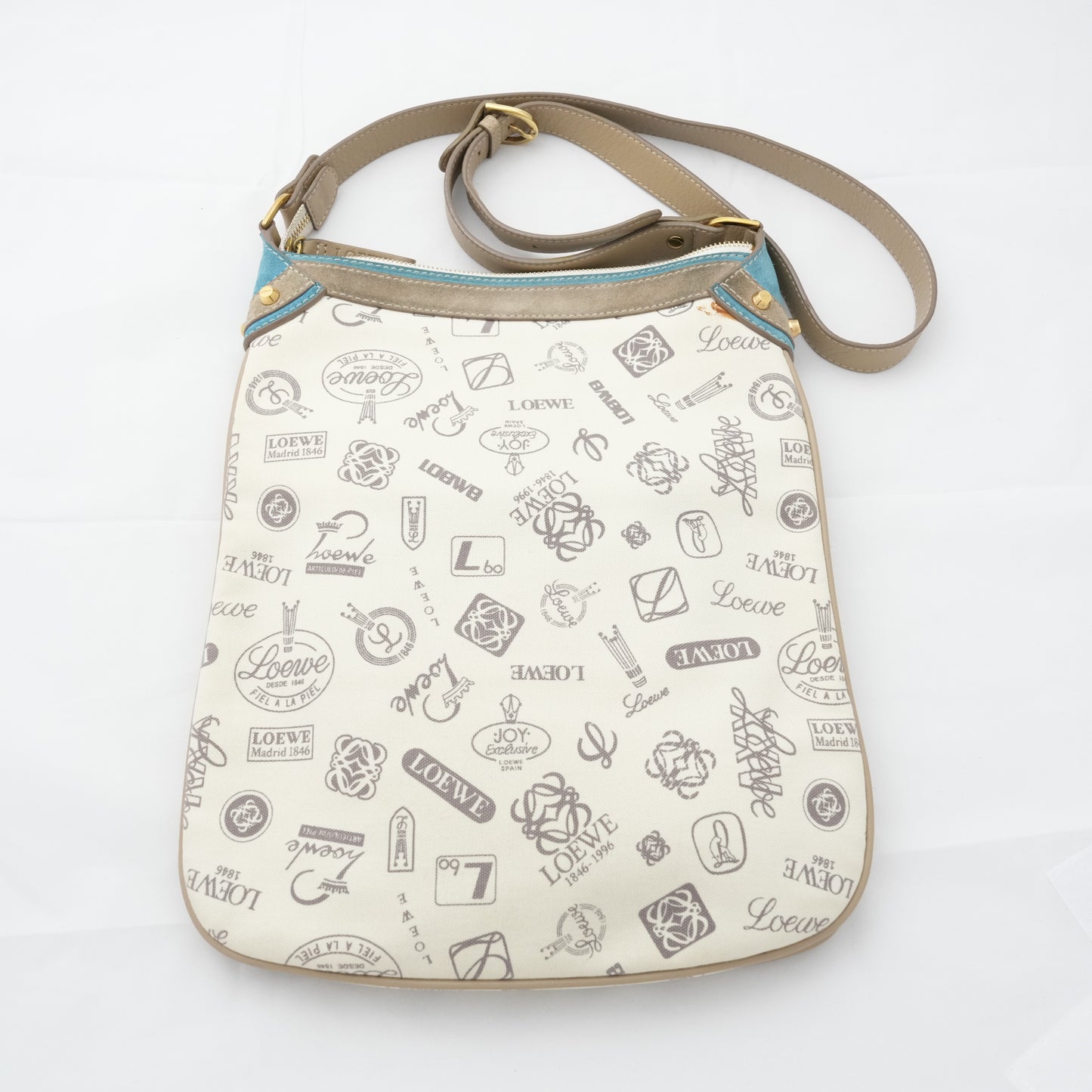 LOEWE Canvas White 160th Anniversary Shoulder Bag