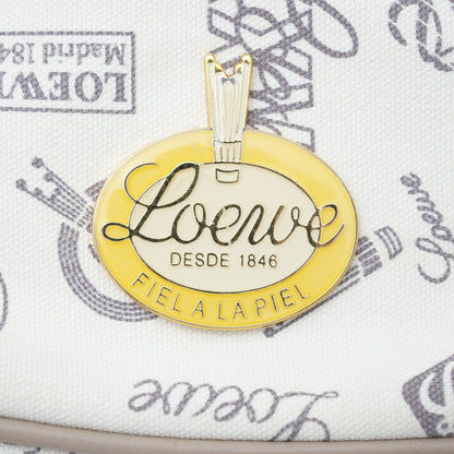 LOEWE Canvas White 160th Anniversary Shoulder Bag