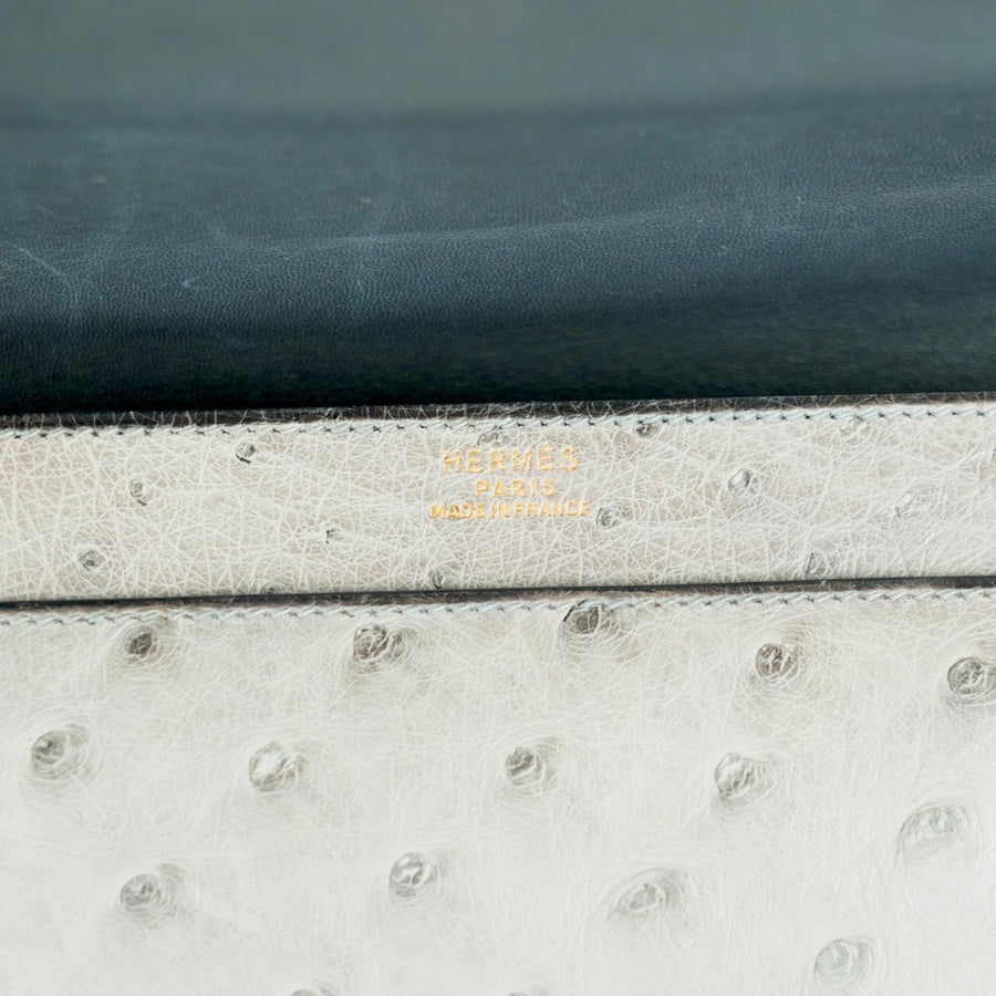 HERMES Ostrich Piano Handbag
