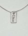 CHRISTIAN DIOR Logo Plate Rhinestone Necklace