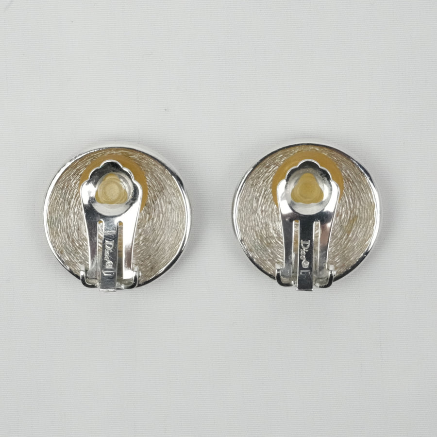 CHRISTIAN DIOR Trotter Logo Plate Earring