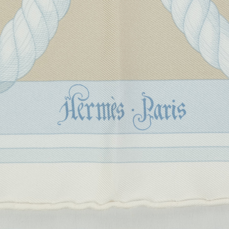 HERMES Silk Carré45 Della Garalleria Scarf