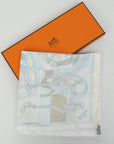 HERMES Silk Carré45 Della Garalleria Scarf