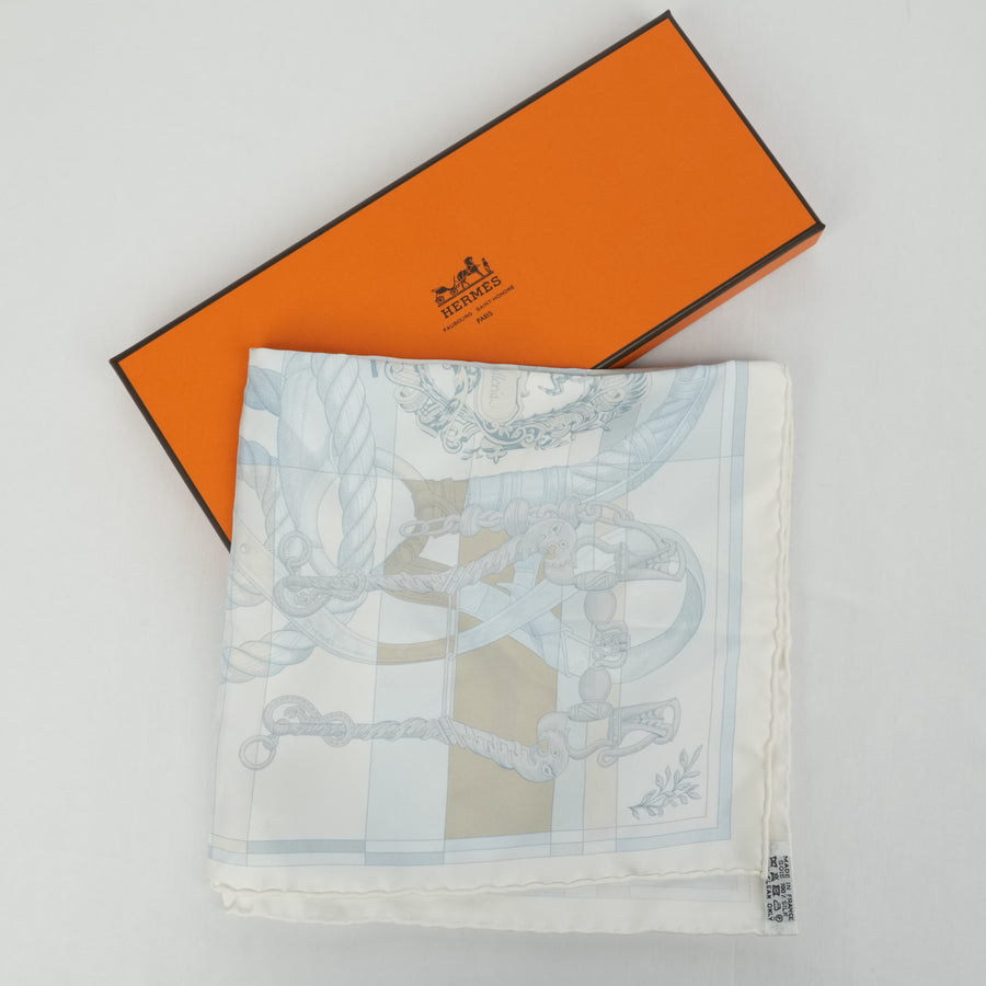 HERMES Silk Carré45 Della Garalleria Scarf